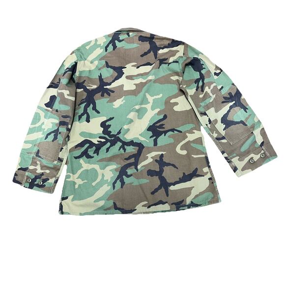 Vintage US Army Jacket Mens Large Long Camo BDU 85th Infantry US Flag Patch 90s - Picture 10 of 10